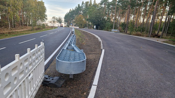 Ansicht der fertiggestellten Bundesstraße 71. 