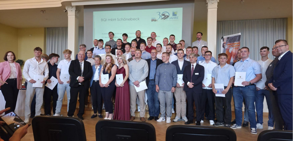 Gruppenfoto der Jungfacharbeiter